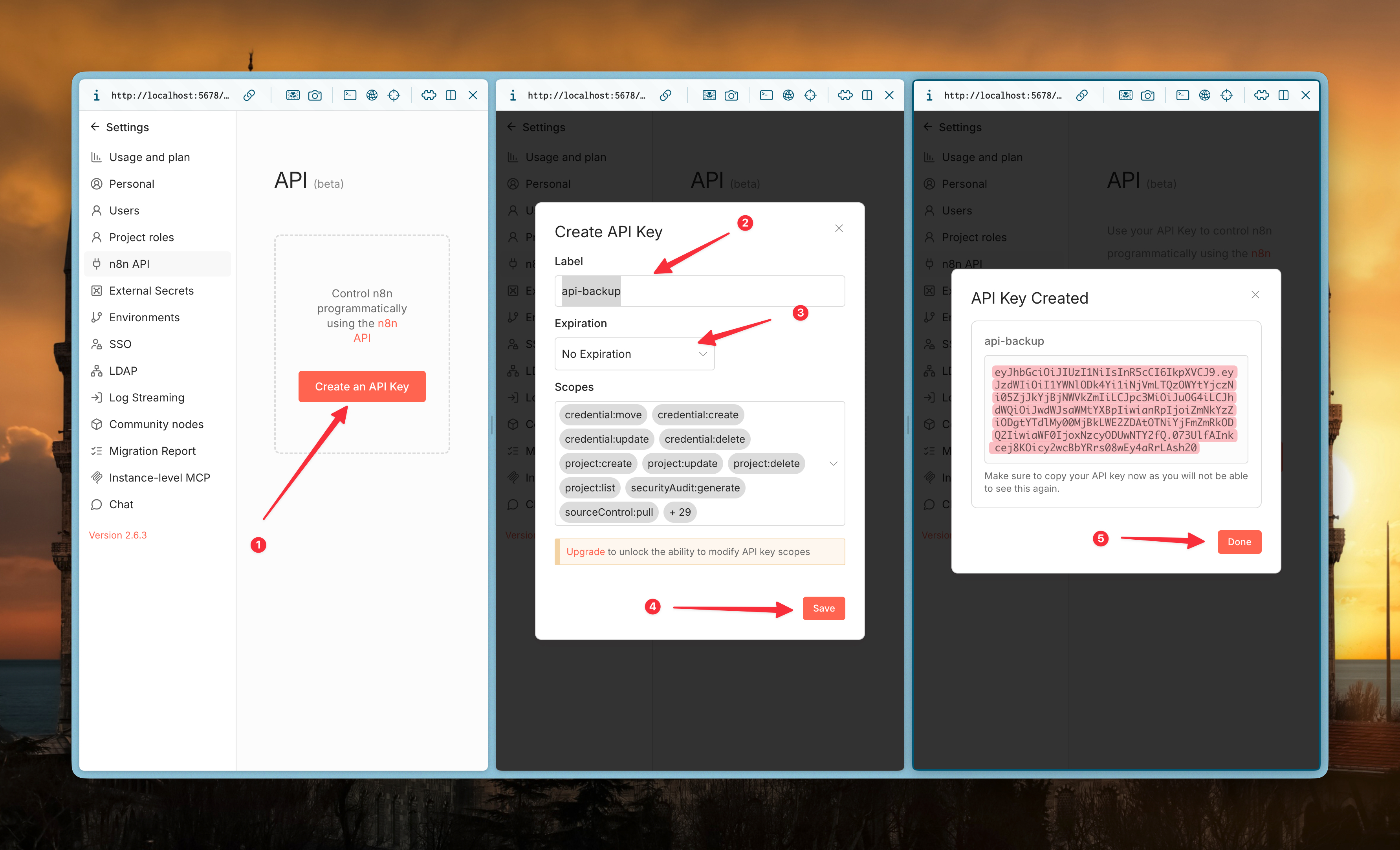 07 open url setting and create api n8n