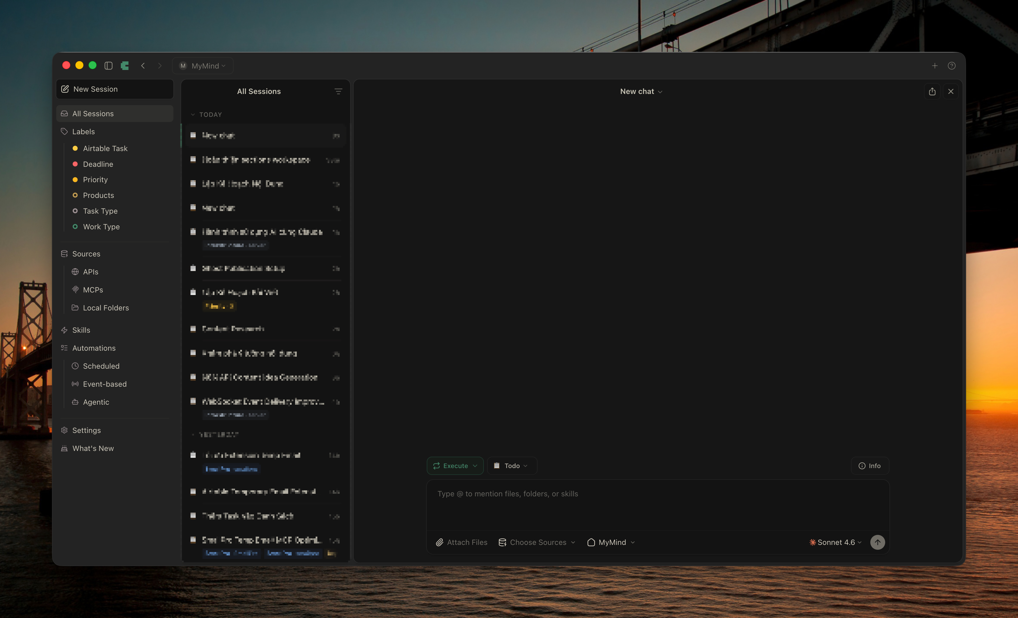 Craft Agents interface
