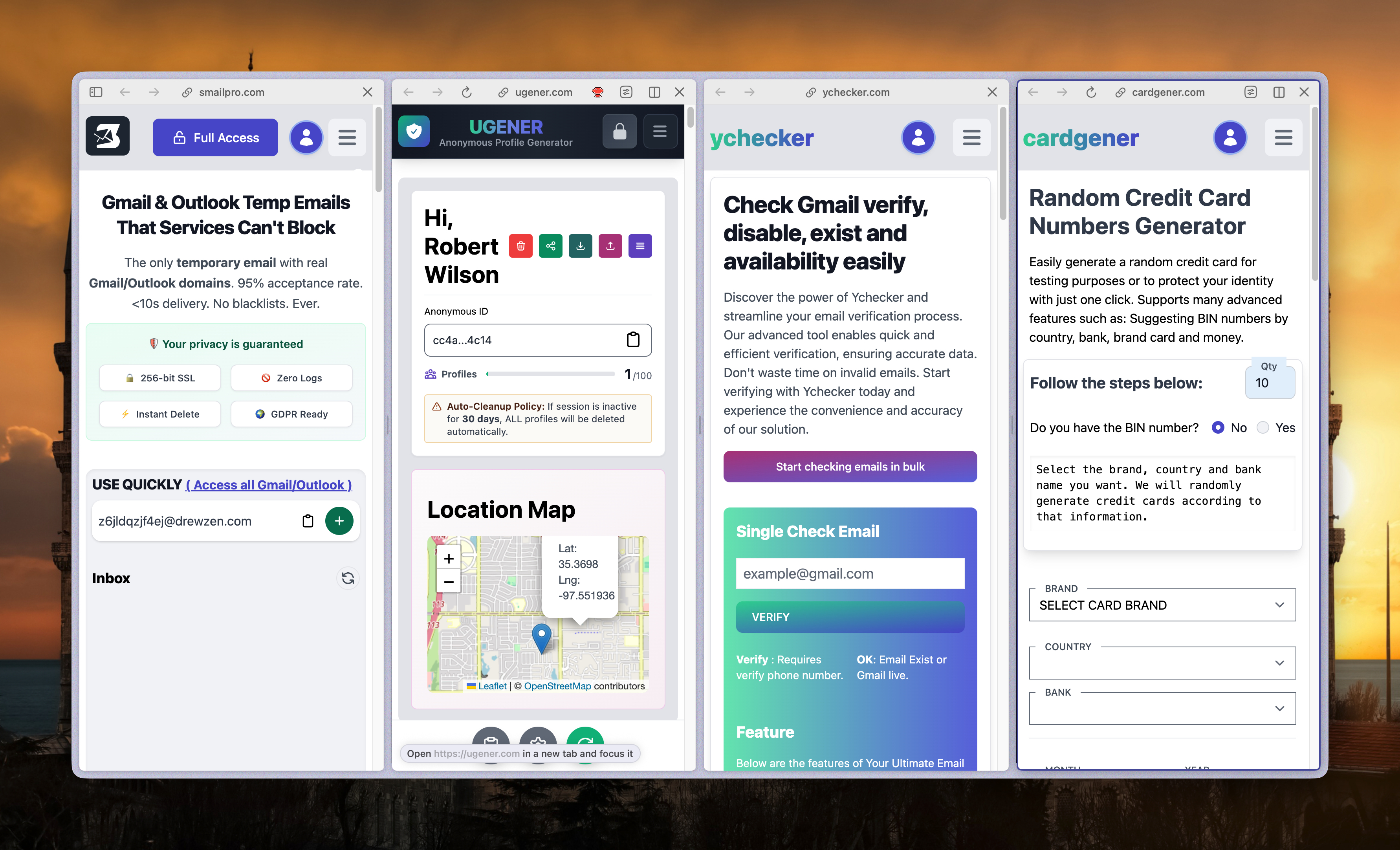 Ecosystem collage showing all products