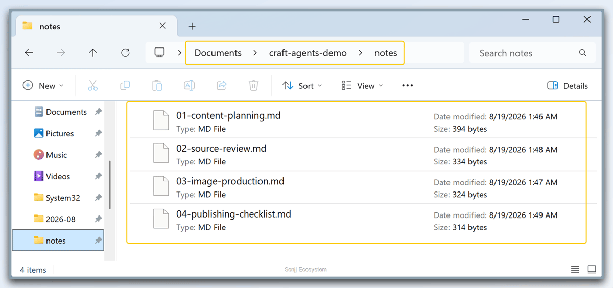 Preparing the input files in the working directory