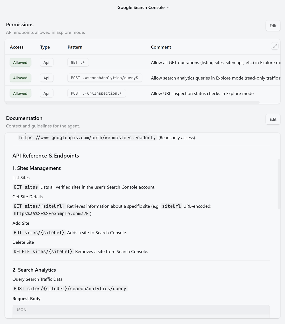Safety classification and permission scope table for using APIs in Craft Agents